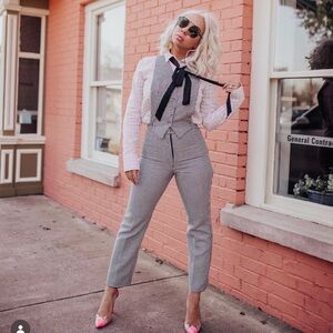 Topshop Black and White Houndstooth set